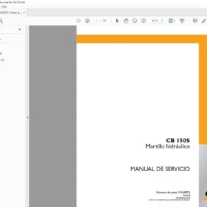 Case CB 18S CB 27S CB 37S Martillo hidráulico MANUAL DE SERVICIO - PDF DOWNLOAD (Spanish)