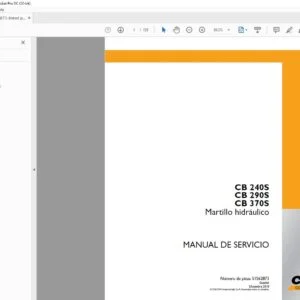 Case CB 240S CB 290S CB 370S Martillo hidráulico MANUAL DE SERVICIO - PDF DOWNLOAD (Spanish)