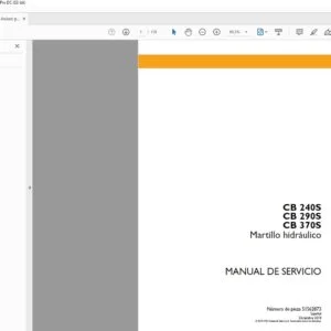 Case CB 240S CB 290S CB 370S Martillo hidráulico MANUAL DE SERVICIO - PDF DOWNLOAD (Spanish) Digital PDF Download