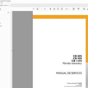 Case CB 80S CB 90S CB 135S Martillo hidráulico MANUAL DE SERVICIO - PDF DOWNLOAD (Spanish)