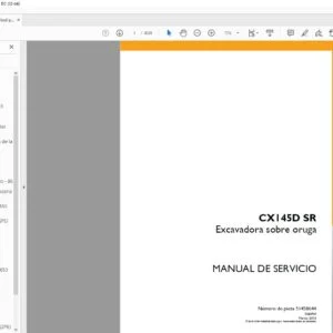 Case CX145D SR Excavadora sobre oruga Manual de Servicio - PDF DOWNLOAD (Spanish)