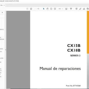 Case CX15B CX18B SERIES 2 Manual de reparaciones - PDF DOWNLOAD (Spanish)