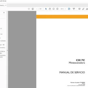 Case CX17C Miniexcavadora Manual de Servicio - PDF DOWNLOAD (Spanish)