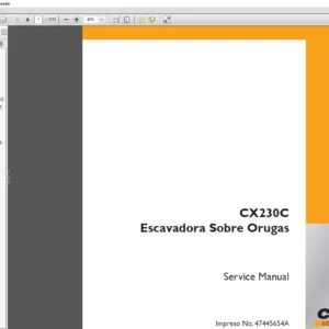 Case CX230C Escavadora Sobre Orugas Service Manual - PDF DOWNLOAD (Spanish