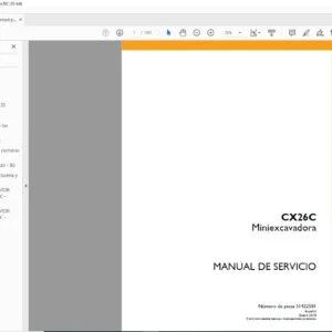 Case CX26C Miniexcavadora Manual de Servicio - PDF DOWNLOAD (Spanish)