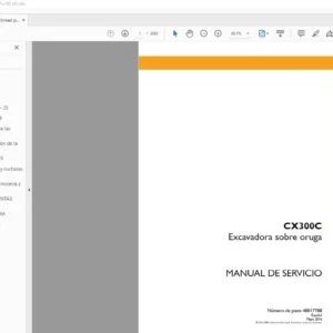 Case CX300C Excavadora sobre oruga Manual de Servicio - PDF DOWNLOAD (Spanish)