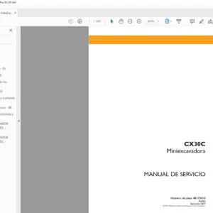 Case CX30C Miniexcavadora Manual de Servicio - PDF DOWNLOAD (Spanish)