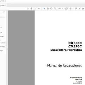 Case CX350C CX370C Excavadora Hidráulica Manual de Reparaciones - PDF DOWNLOAD (Spanish)