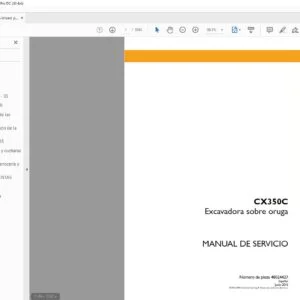 Case CX350C Excavadora sobre oruga Manual de Servicio - PDF DOWNLOAD (Spanish)