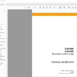 Case CX350D CX370D Excavadora sobre oruga Manual de Servicio - PDF DOWNLOAD (Spanish)