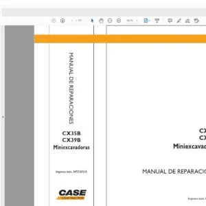Case CX35B CX39B Miniexcavadoras Manual de Reparaciones - PDF DOWNLOAD (Spanish)