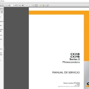 Case CX35B CX39B Series 2 Miniexcavadora Manual de Servicio -  PDF DOWNLOAD (Spanish)