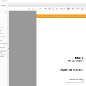 Case CX37C Miniexcavadora Manual de Servicio 51487930 - PDF DOWNLOAD (Spanish)
