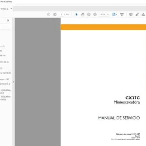 Case CX37C Miniexcavadora Manual de Servicio - PDF DOWNLOAD (Spanish)