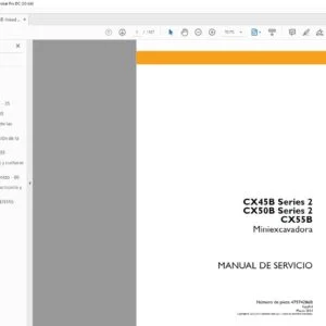 Case CX45B Series 2 CX50B Series 2 CX55B Miniexcavadora Manual de Servicio - PDF DOWNLOAD (Spanish)