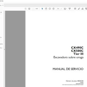 Case CX490C CX500C Tier III Excavadora sobre orugas Manual de Servicio - PDF DOWNLOAD (Spanish)