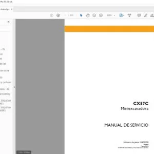 Case CX57C Miniexcavadora Manual de Servicio -PDF DOWNLOAD (Spanish)