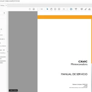 Case CX60C Miniexcavadora Manual de Servicio - PDF DOWNLOAD (Spanish)