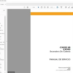 Case CX85D SR CX90D Excavadora De Cadenas Manual de Servicio - PDF DOWNLOAD (Spanish)