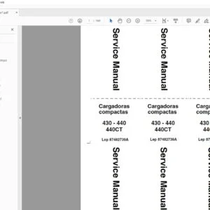 Case Cargadoras Compactas 430-440 440CT Service Manual 87482739A - PDF DOWNLOAD (Spanish)