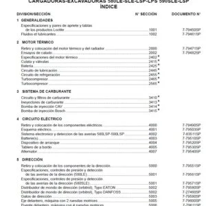 Case Cargadoras Excavadoras 580LE-SLE 580LSP-LPS 590SLE-LSP Service Manual Cre 7-80473 - PDF DOWNLOAD (Spanish)