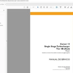 Case Cursor 13 Single Stage Turbocharger Tier 4B (final) Motor Manual de Servicio - PDF DOWNLOAD (Spanish)