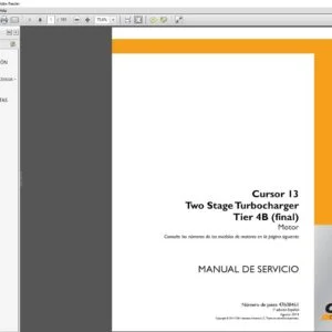 Case Cursor 13 Two Stage TurbochargerTier 4B (final) Motor Manual de Servicio - PDF DOWNLOAD (Spanish)