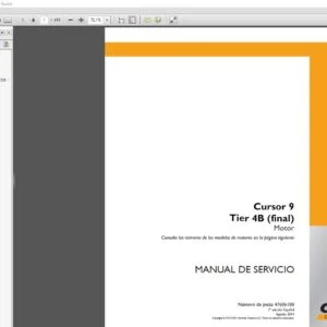 Case Cursor 9 Tier 4B (final) Motor Manual de Servicio - PDF DOWNLOAD (Spanish)
