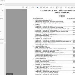Case EXCAVADORA SOBRE ORUGAS CX210B-CX230B-CX240B SERVICE MANUAL - PDF DOWNLOAD (Spanish)
