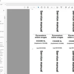 Case EXCAVADORA SOBRE ORUGAS CX240B SLSERVICE MANUAL 84318100A - PDF DOWNLOAD (Spanish)