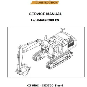 Case Excavadora sobre orugas CX350C Tier 4 CX370C Tier 4 Service Manual Lep 84402830B - PDF DOWNLOAD (Spanish)