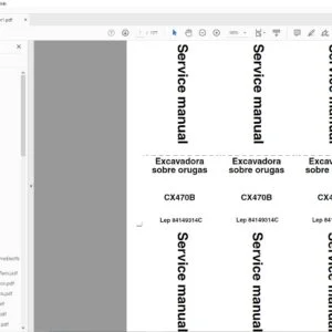 Case Excavadora sobre orugas CX470B Service Manual Lep 84149314C - PDF DOWNLOAD (Spanish)
