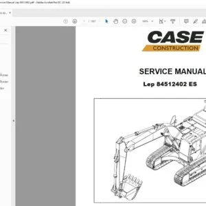 Case Excavadora sobre orugas CX470C Tier 4 Service Manual Lep 84512402 - PDF DOWNLOAD (Spanish)