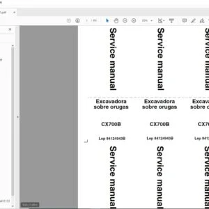 Case Excavadora sobre orugas CX700B Service Manual Lep 84124943B - PDF DOWNLOAD (Spanish)