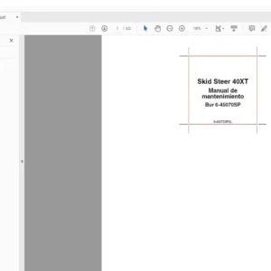 Case Skid Steer 40XT Manual de mantenimiento - PDF DOWNLOAD (Spanish)