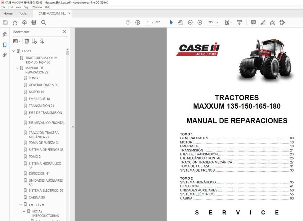 Case Tractores Maxxum 135-150-165-180 Manual De Reparaciones - PDF ...