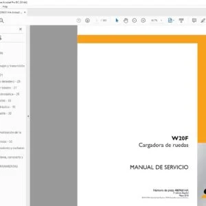 Case W20F Cargadora de ruedas Manual de Servico - PDF DOWNLOAD (Spanish)