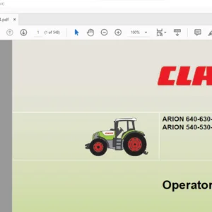 Claas ARION 640-630-620-610 CEBIS ARION 540-530-520-510 CEBIS Operator's Manual - PDF DOWNLOAD