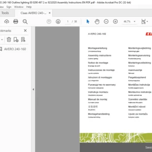 Claas AVERO 240-160 Assembly Instruction Manual - PDF DOWNLOAD