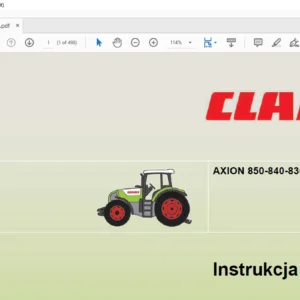 Claas AXION 850-840-830-820-810 C.I.S. Instrukcja obsługi Manual - PDF DOWNLOAD (Polish)