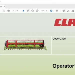 Claas C900-C300 Operator’s Manual - PDF DOWNLOAD