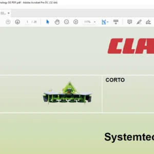 Claas CORTO 00 0290 131 0 5122009 System Technology DE PDF