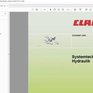 Claas COUGAR 1400 Hydraulik Systemtechnik - PDF DOWNLOAD (GERMAN)
