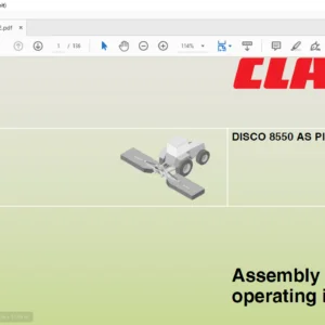 Claas DISCO 8550 AS Plus Assembly and operating instructions Manual - PDF DOWNLOAD