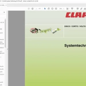 Claas DISCO CORTO VOLTO LINER Systemtechnik - PDF DOWNLOAD (German)