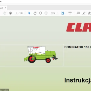 Claas DOMINATOR 150 / 140 / 130 Instrukcja obsługi Manual - PDF DOWNLOAD