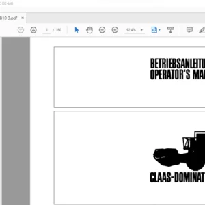 Claas DOMINATOR 85 operator's Manual_DE_EN - PDF DOWNLOAD