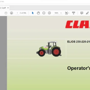 Claas ELIOS 230-220-210 Operator's Manual - PDF DOWNLOAD