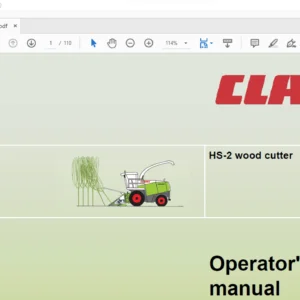 Claas HS-2 wood cutter Operator's Manual - PDF DOWNLOAD
