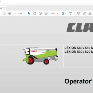 Claas LEXION 560 / 550 MONTANA LEXION 560 LEXION 530 / 520 MONTANA Operator's Manual - PDF DOWNLOAD